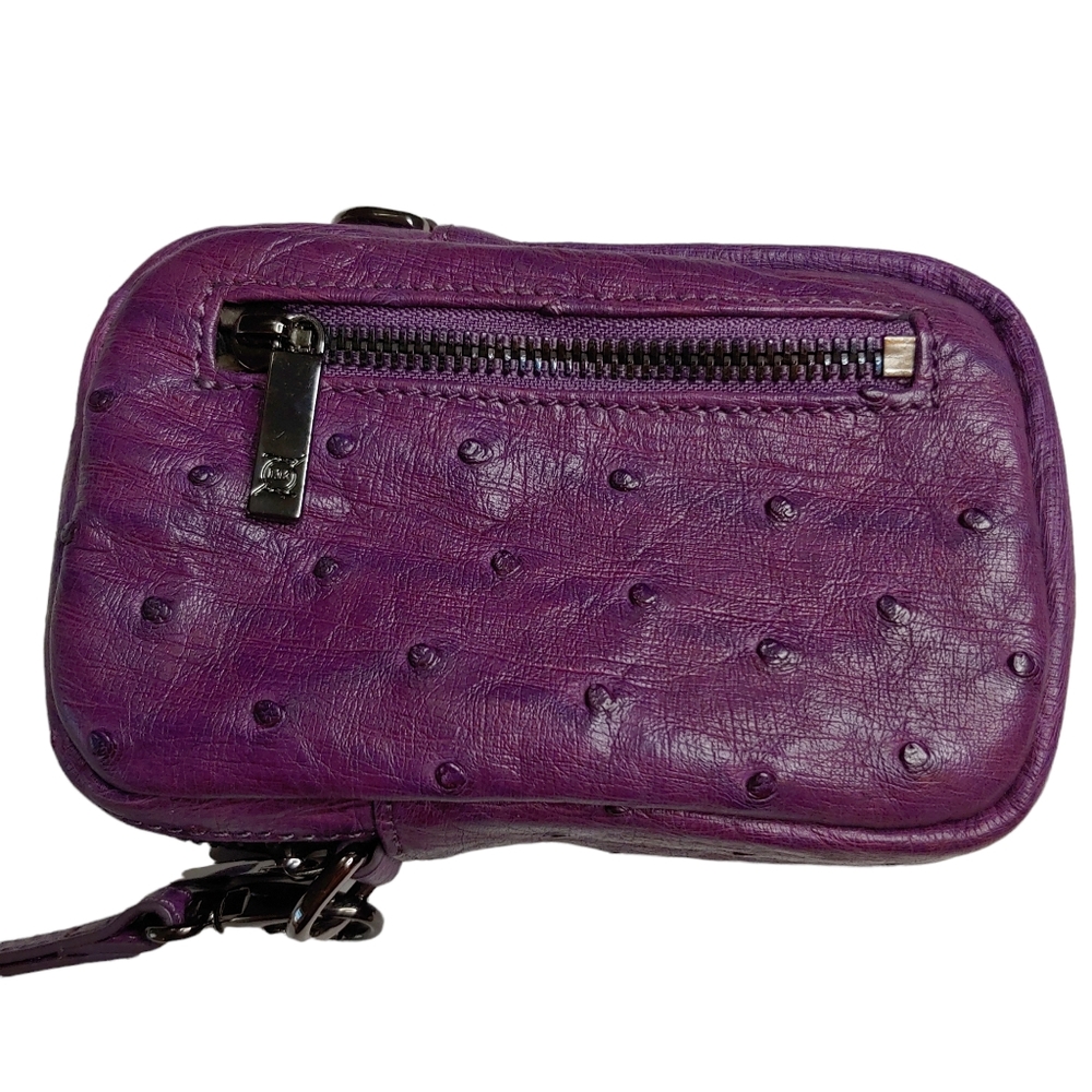Loomzi purple ostrich wrist case EUC